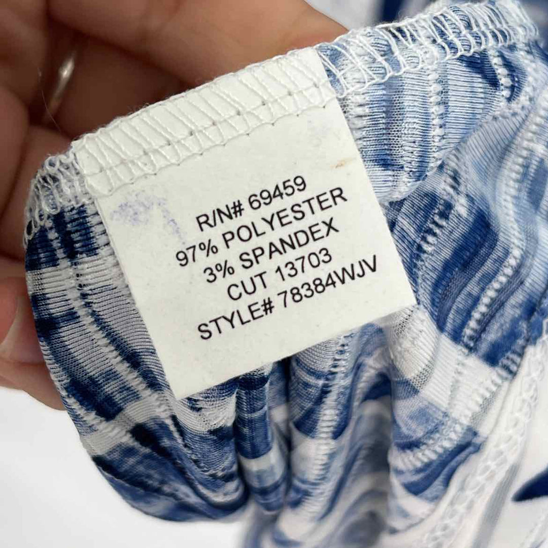 Size 1X Blue Print Coverup