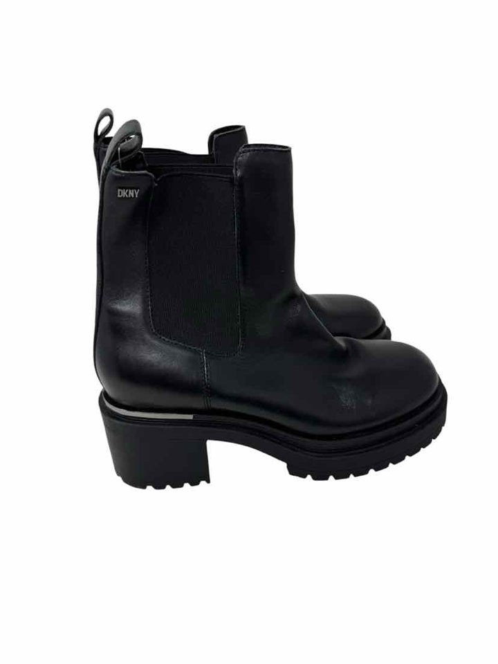 Shoe Size 9 DKNY Black Leather Boots