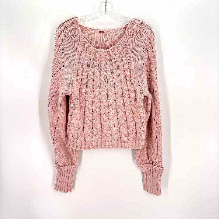 Size L FREE PEOPLE Pink Sweater