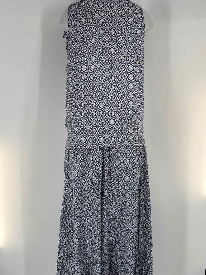 Size L CECE Blue Print 2 PC Dress