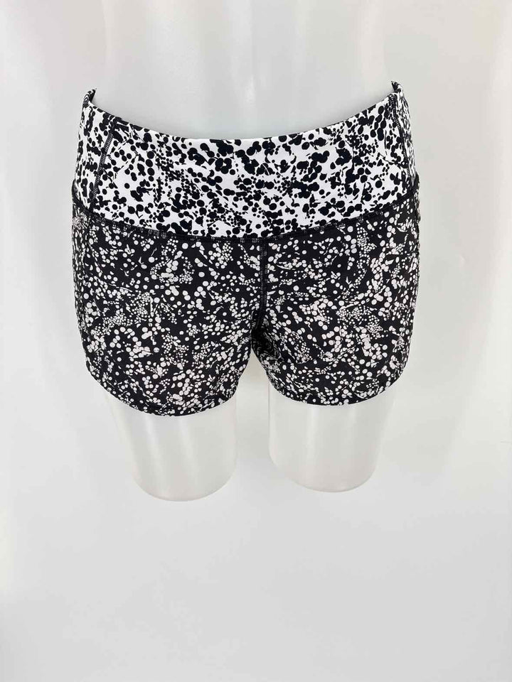 Size 2 Lululemon Black/White Shorts
