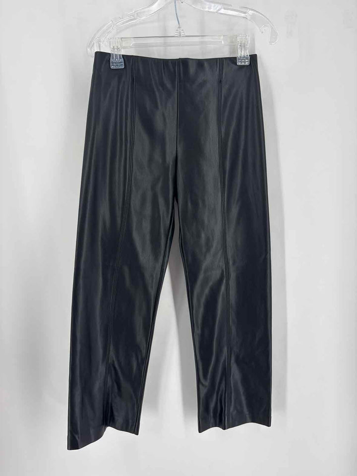Size S ELIE TAHARI Black Faux Leather Pants