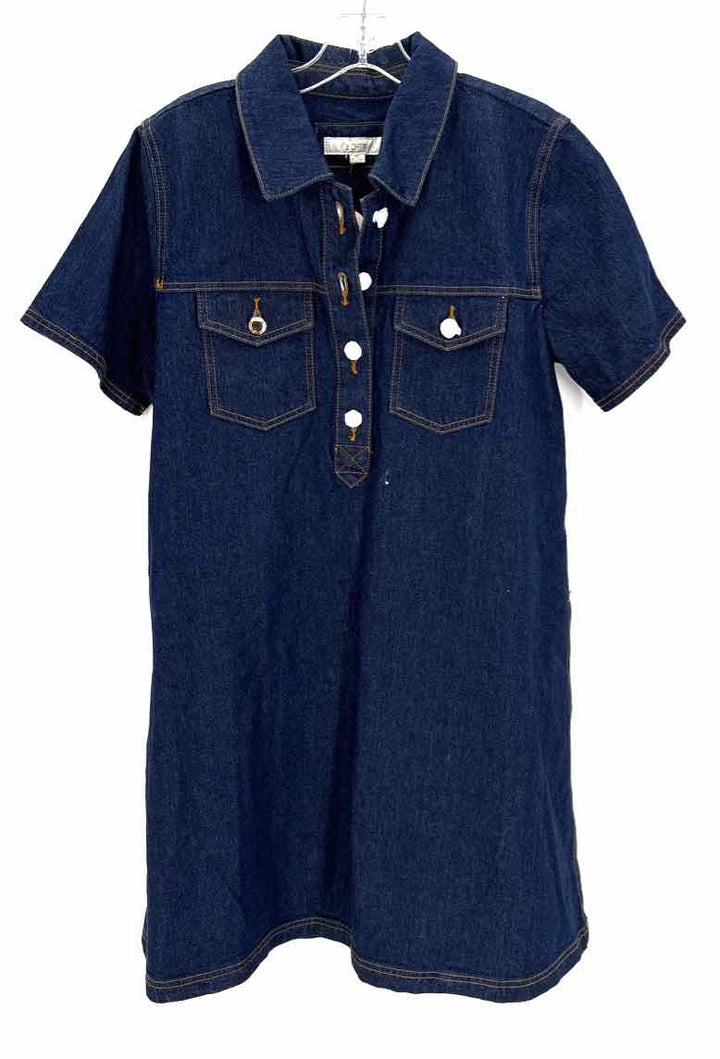 denim dress loft Size M Navy Wide straps Size M LOFT Navy Denim