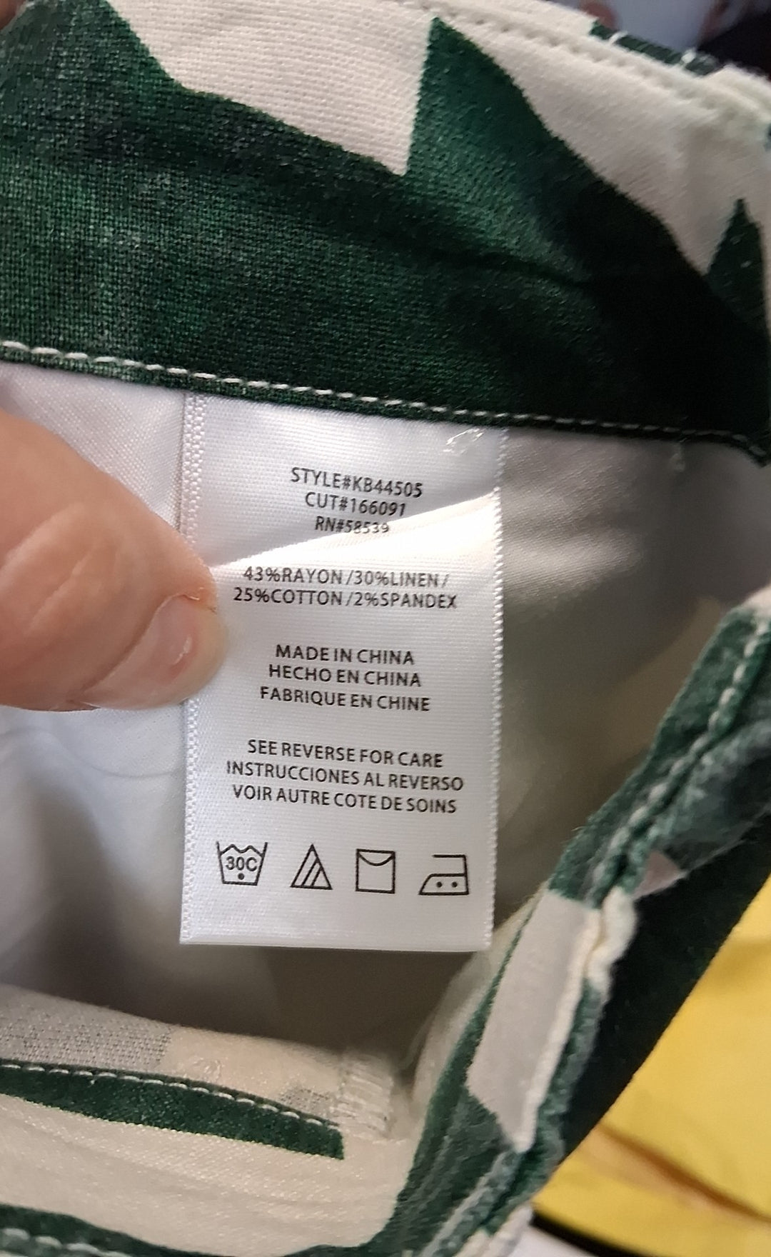 Size 10 KUT Green Print Pants