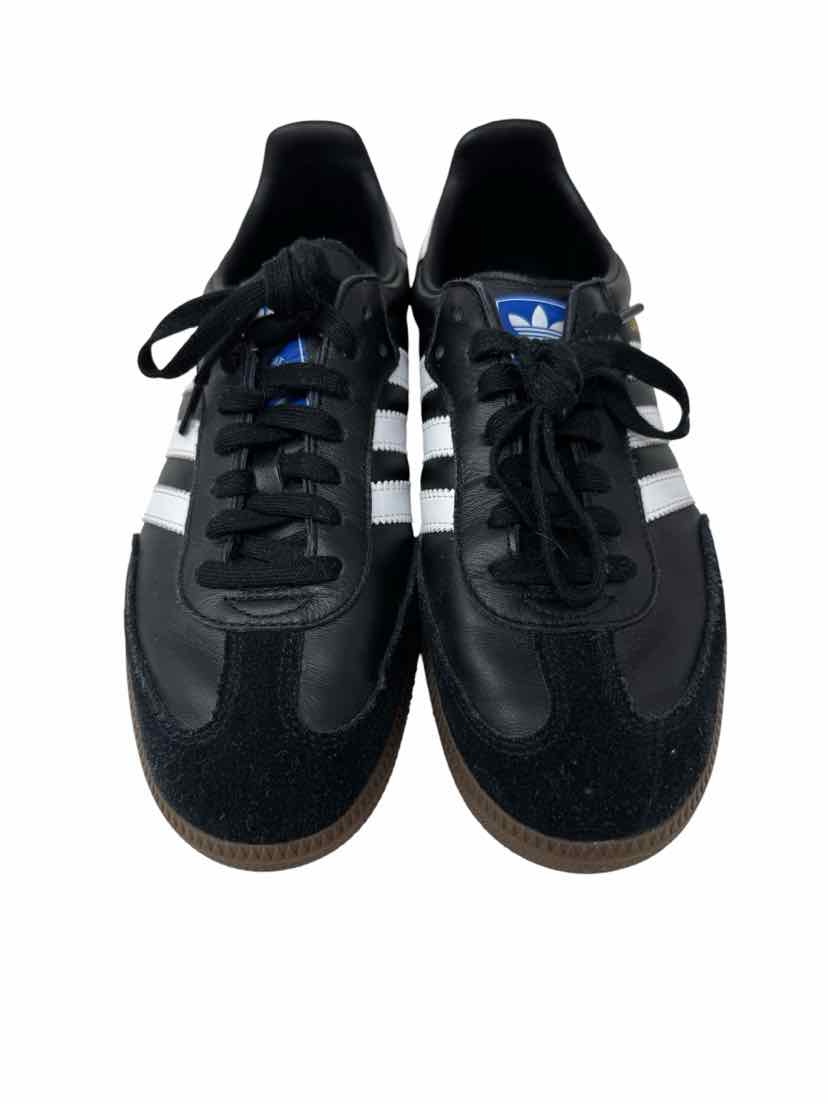 Shoe Size 8 Adidas Black Leather Sneakers