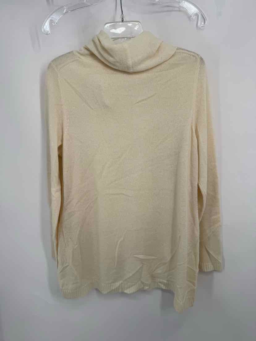 Size L WHITE + WARREN Cream Sweater