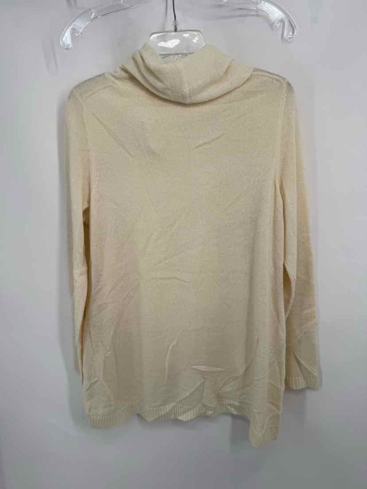Size L WHITE + WARREN Cream Sweater