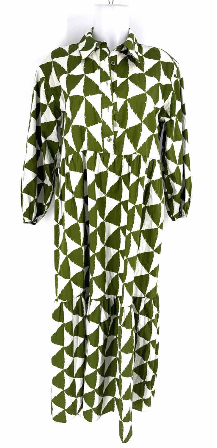 Size S MAEVE Green Print Dress