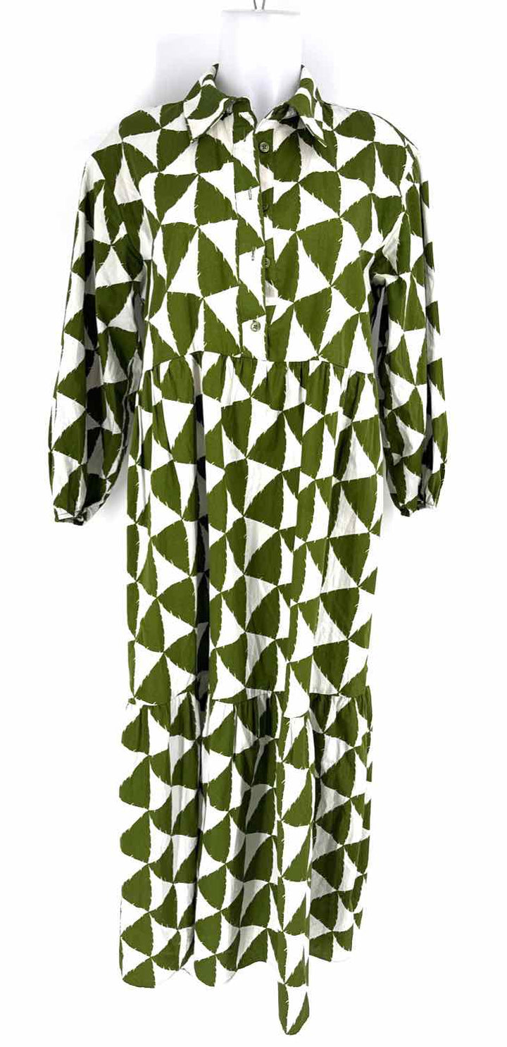 Size S MAEVE Green Print Dress