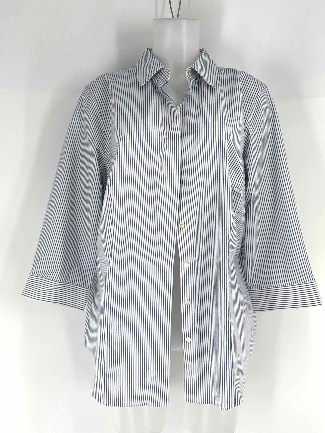 Size 16 Talbots White Print Shirt