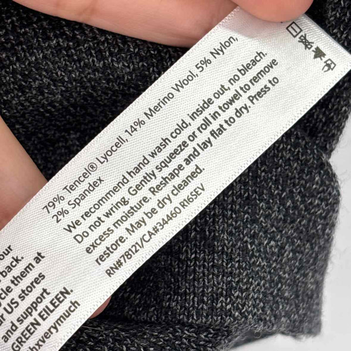 Size L Eileen Fisher Charcoal Knit Skirt