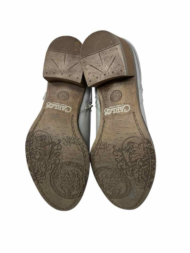 Shoe Size 10 CARLOS Gray Leather Boots