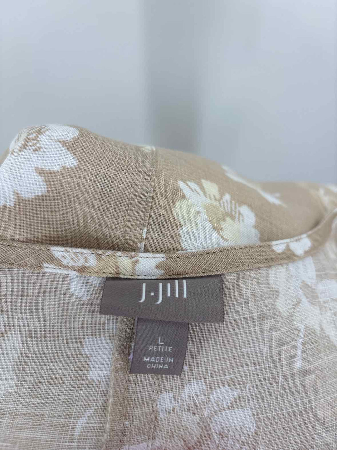 Size L J JILL Tan Linen Dress