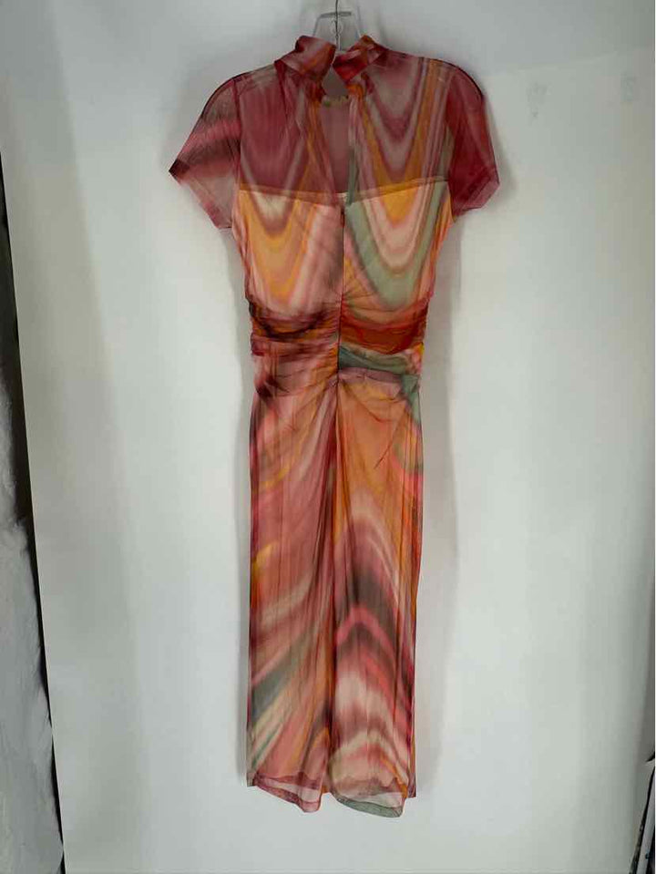 Size M AMANDA UPRICHARD Multi-Color Dress