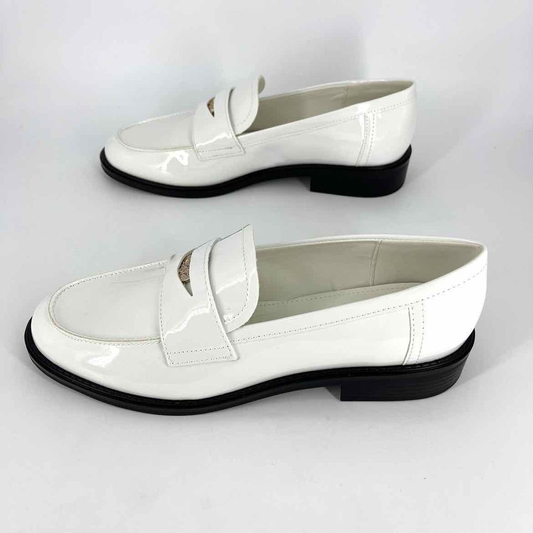 Shoe Size 10 Nine West White PATENT Flats