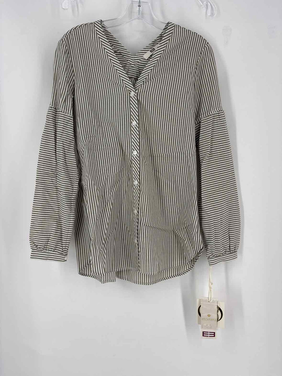 Size 2 ETCETERA Brown Print Shirt