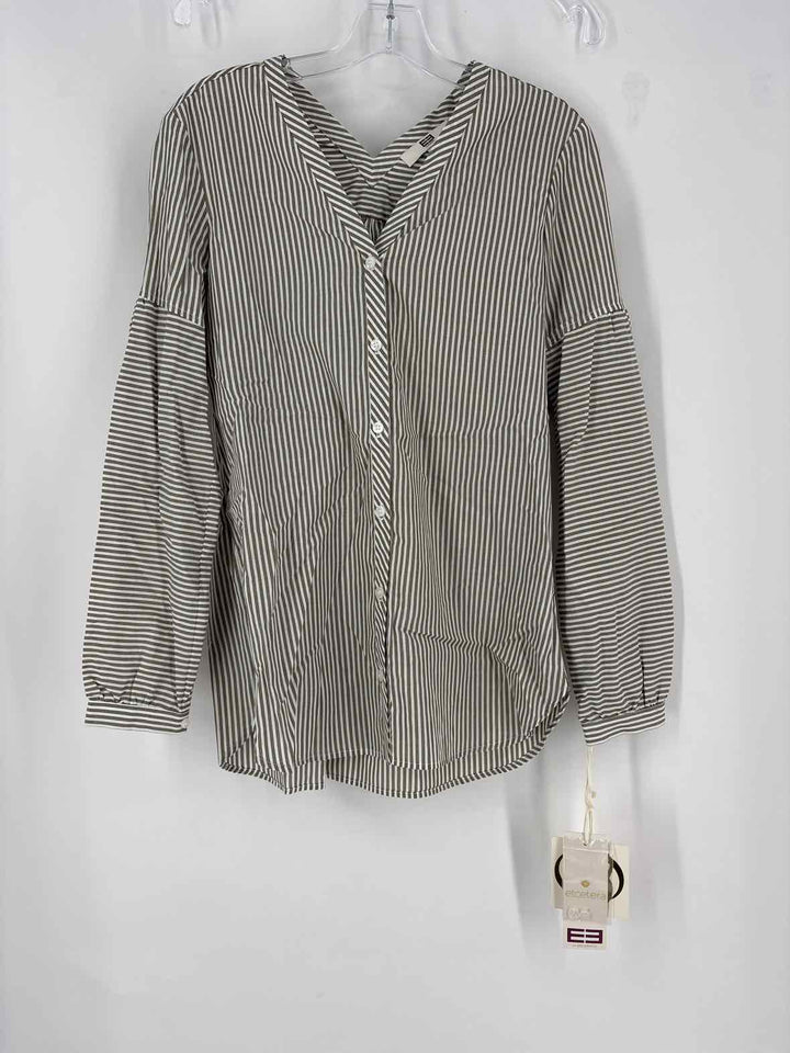 Size 2 ETCETERA Brown Print Shirt
