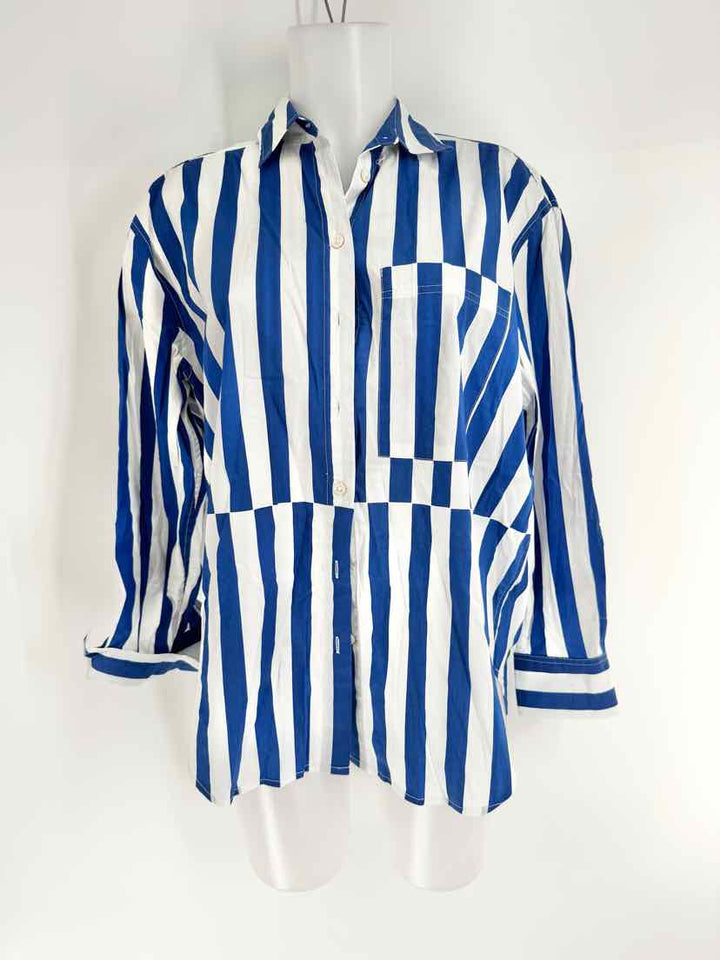 Size M Blue Print Shirt