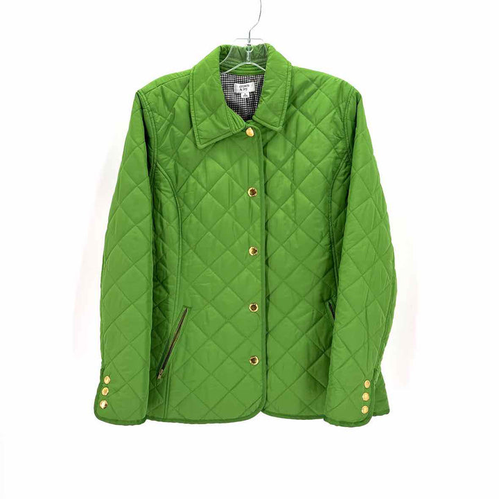 Size M CROWN & IVY Green Quilted Jacket