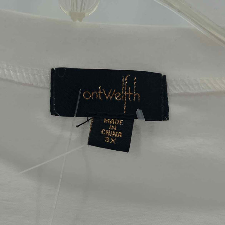 Size 3X White Knit Shirt