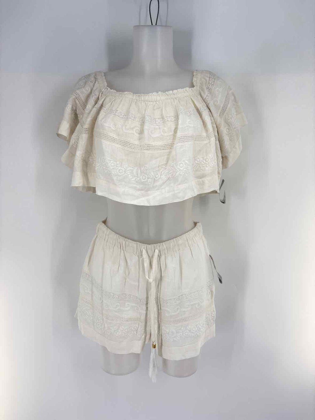 Size L White Lace 2 PC Dress
