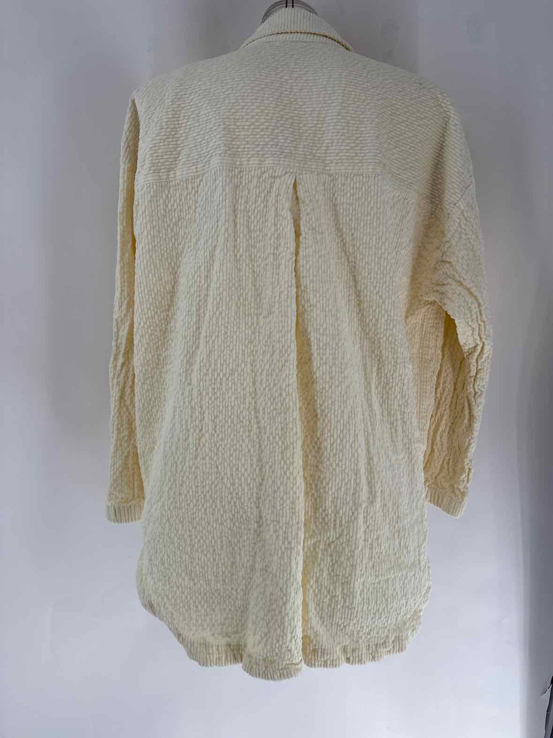 Size XL MAEVE Ivory Velour Shirt