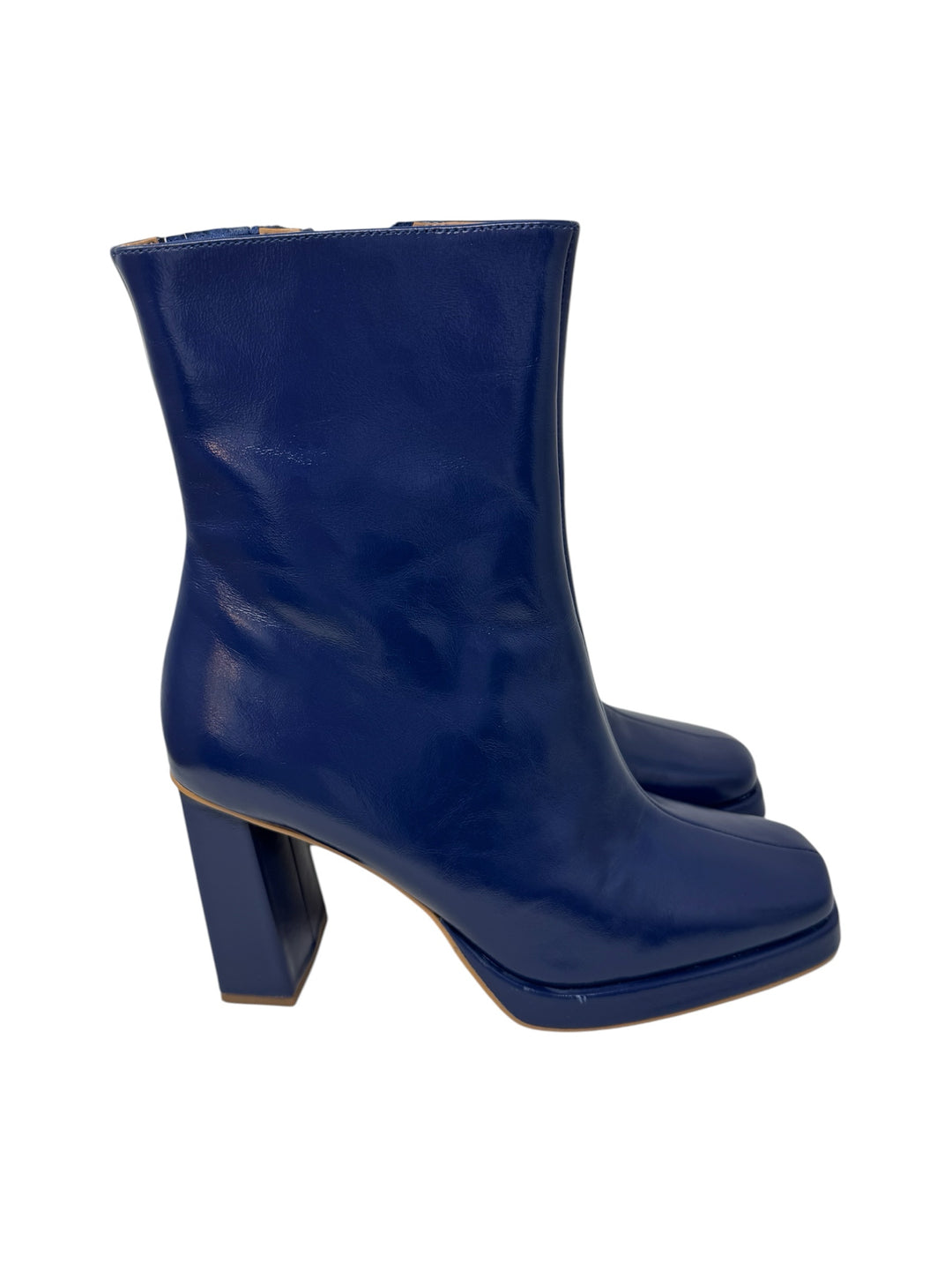 Shoe Size 10 Steve Madden Blue PATENT Boots