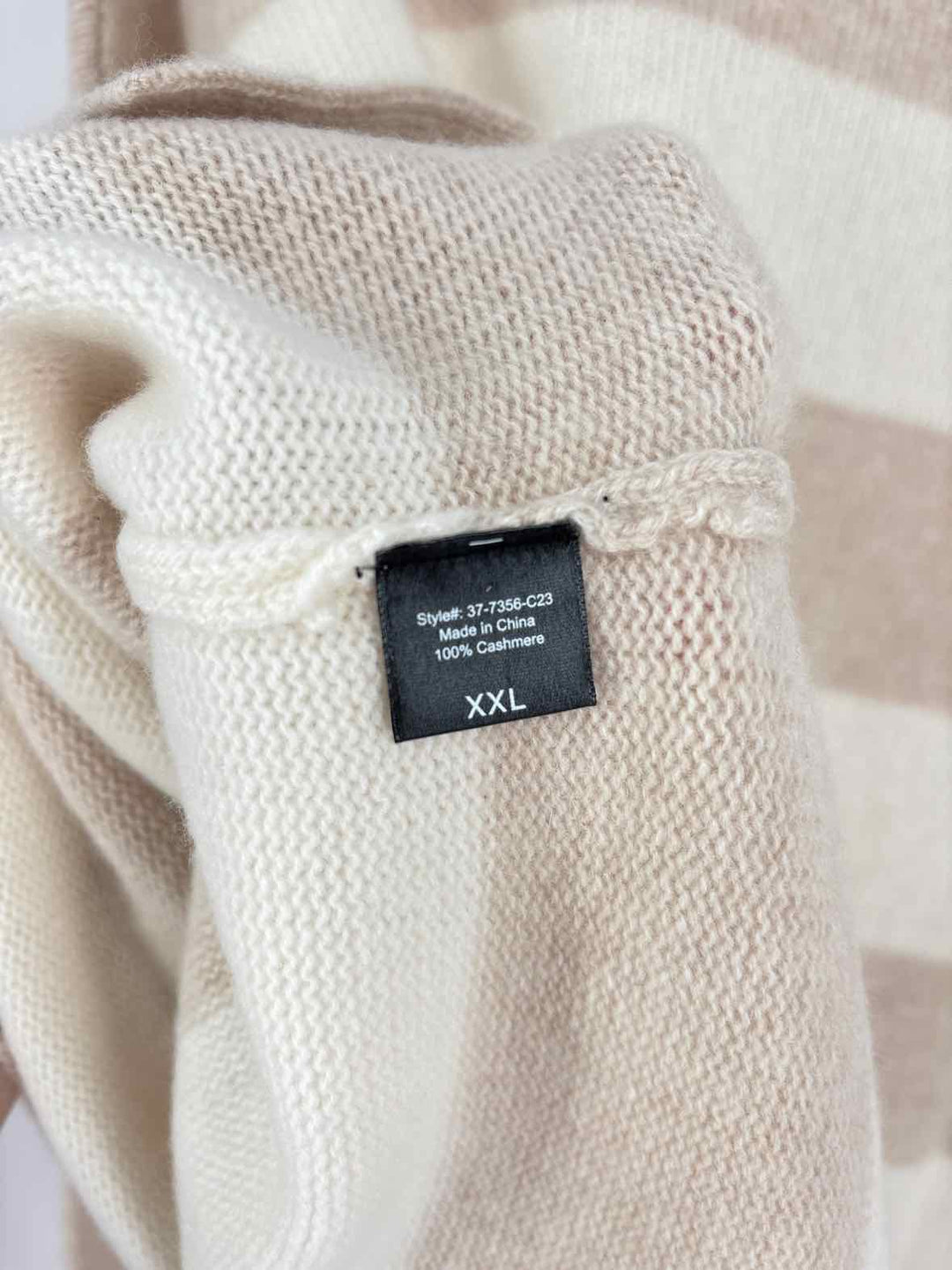 Size XXL JENNI KAYNE Beige Print Cashmere Shirt