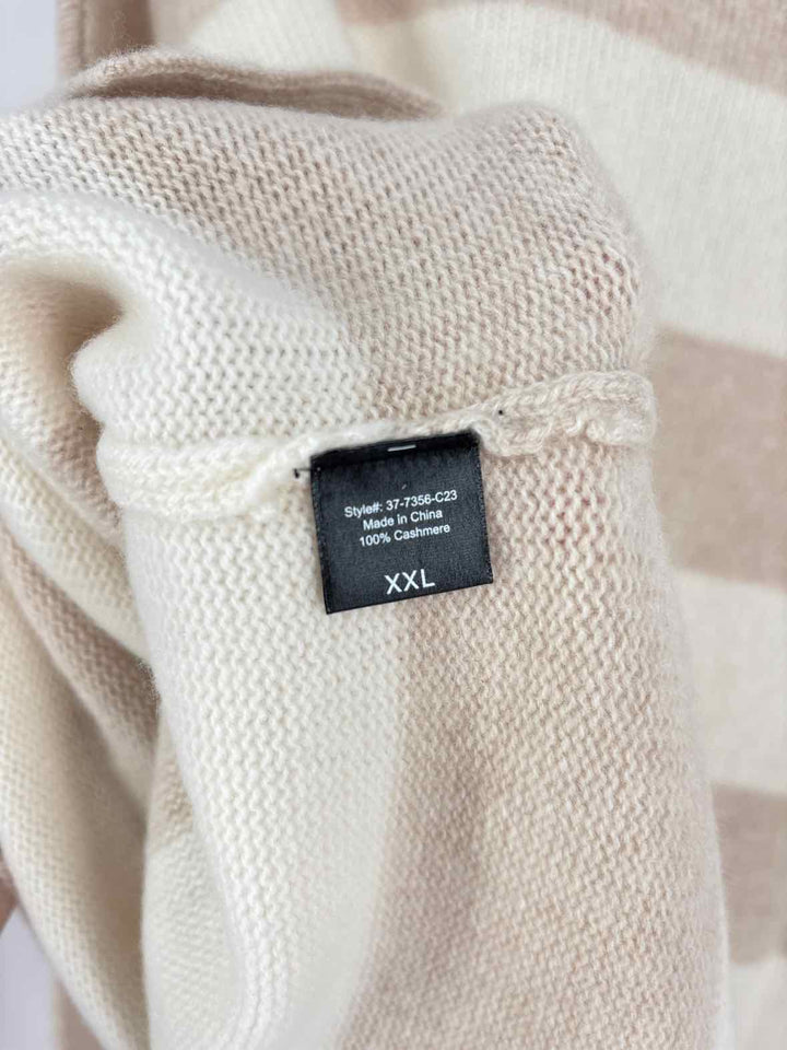 Size XXL JENNI KAYNE Beige Print Cashmere Shirt