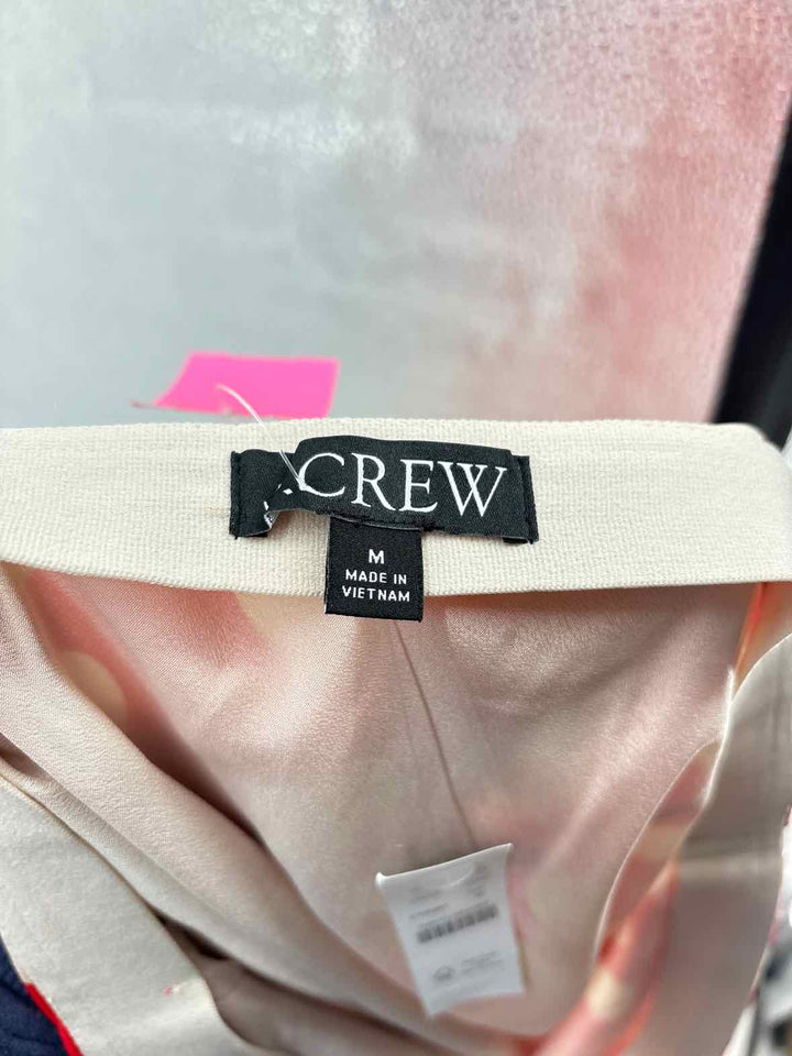 Size M J Crew Red Print Skirt