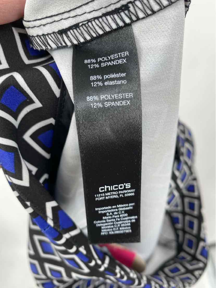 Size XS Chico's Blue Print Pants