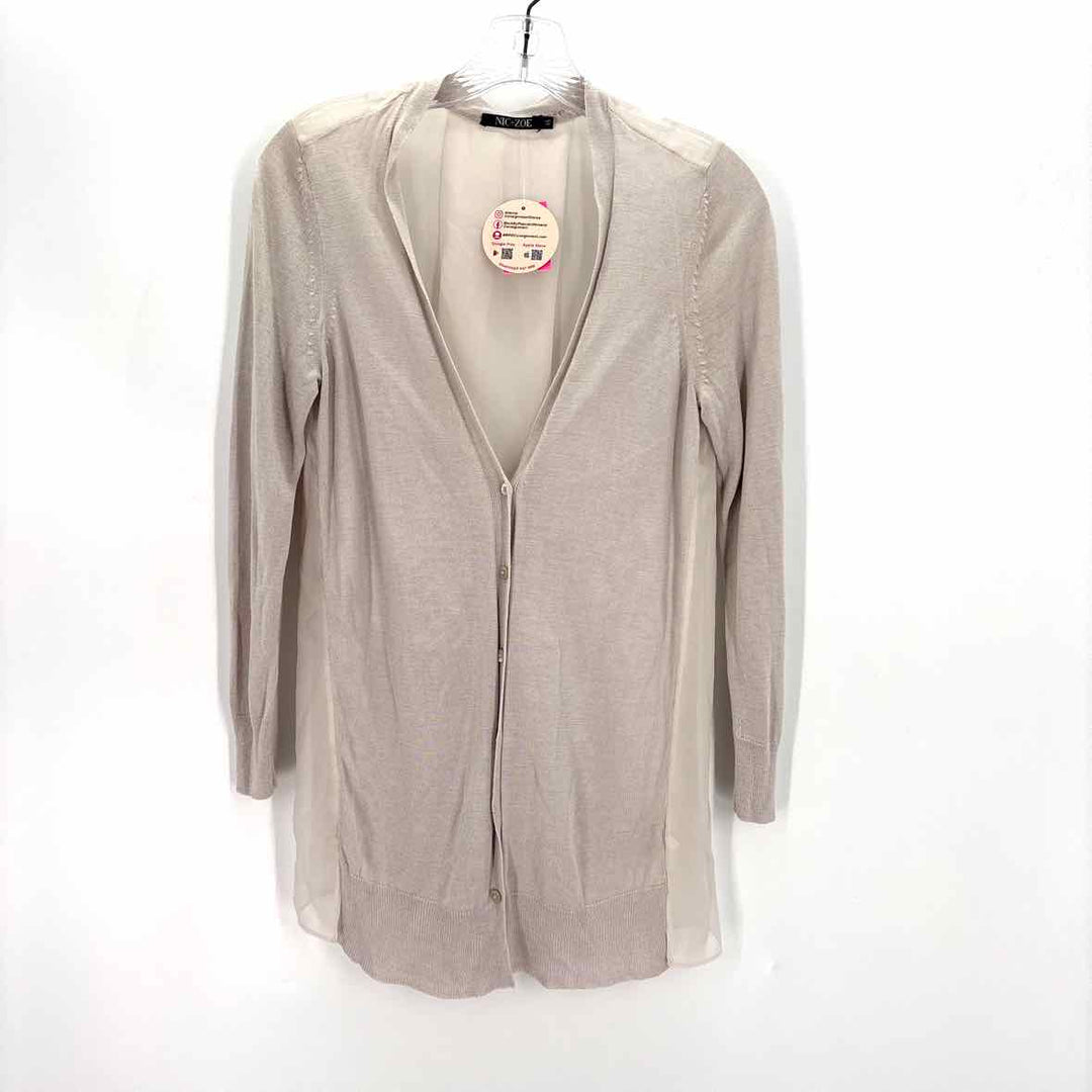 Size XS NIC + ZOE Beige Knit Pants