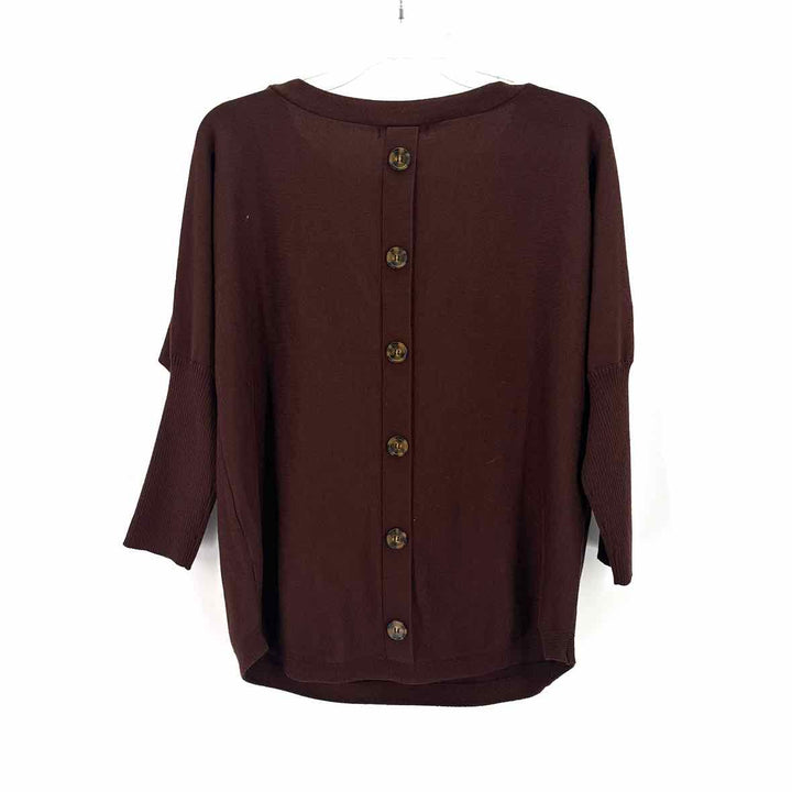 Size L CABLE &amp; GAUGE Brown Knit Sweater