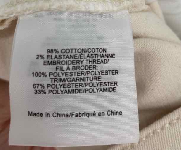 Size 31 Tory Burch Ivory Knit Pants