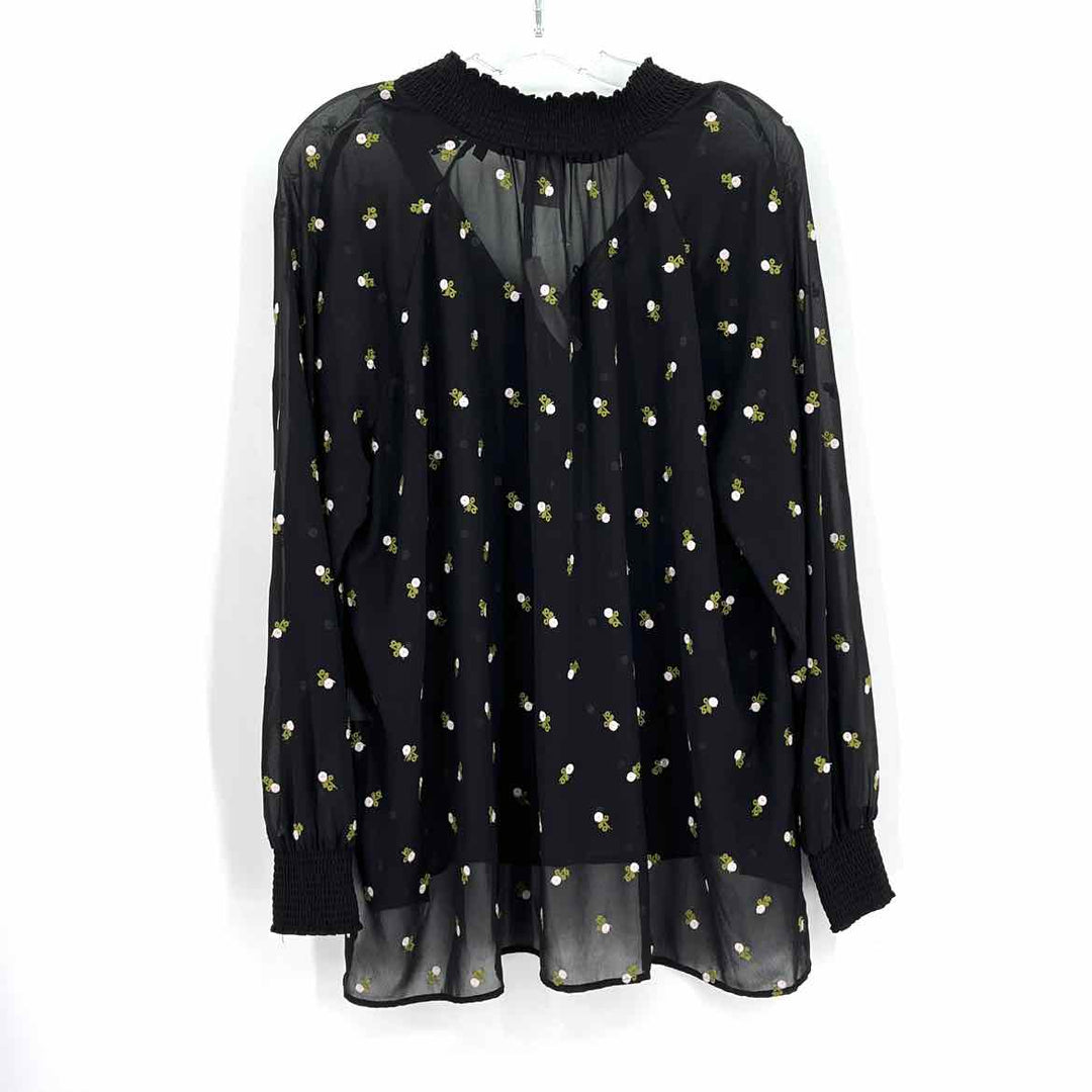 Size M CABI Black Print Shirt
