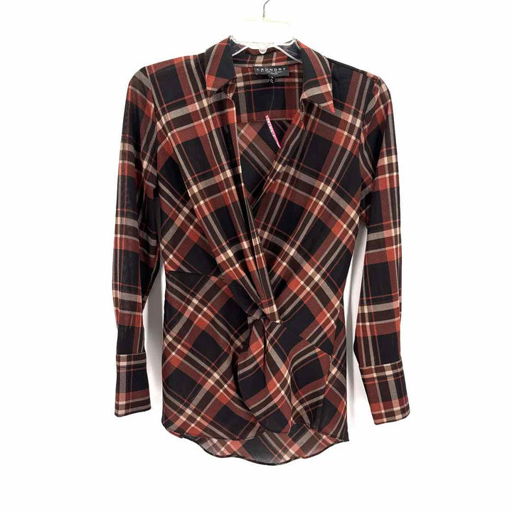 Size M LAUNDRY Brown Print Shirt
