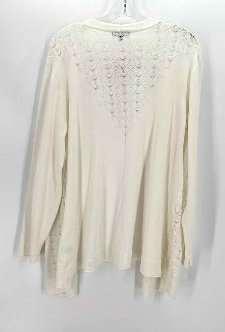Size 2X Cream Knit Cardigan