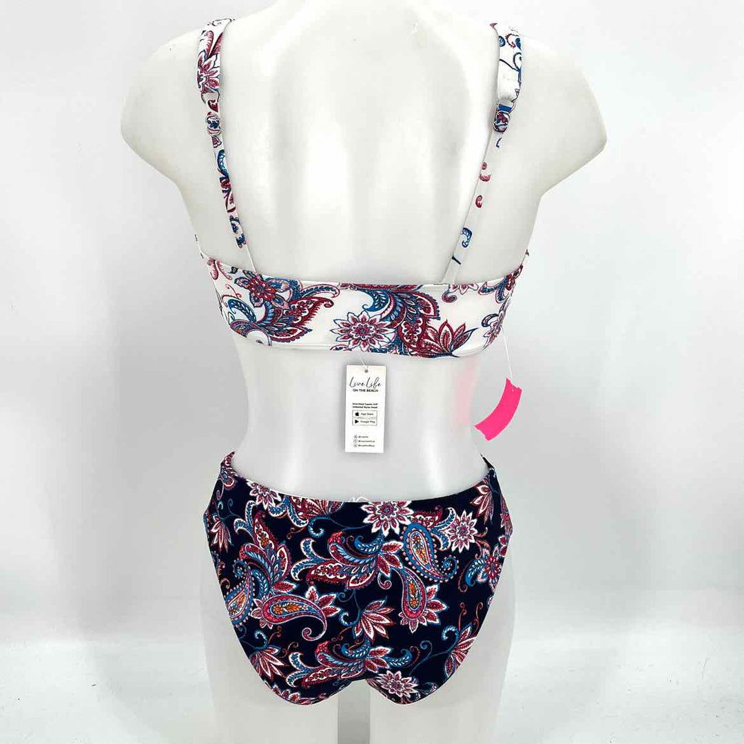 Size XS CUPSHE White Print Swimsuit