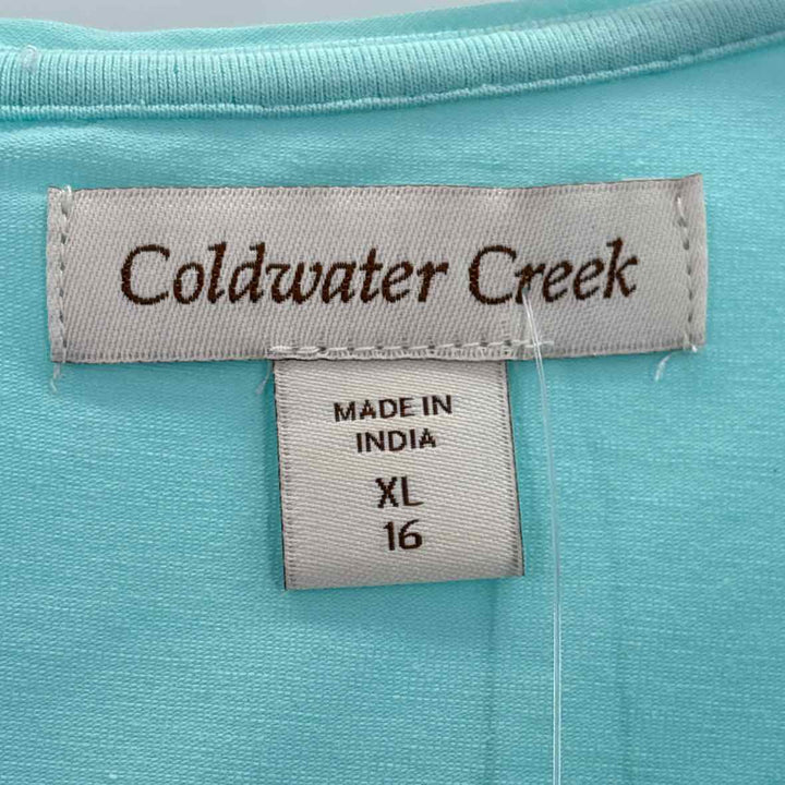 Size XL Coldwater Creek Aqua Shirt