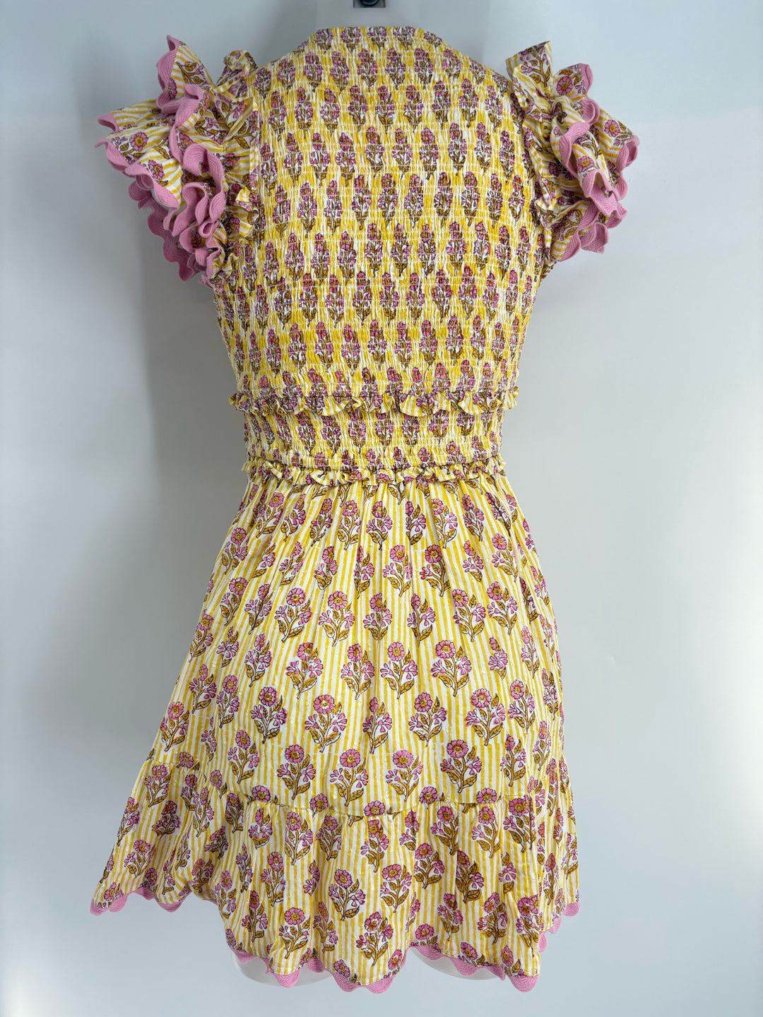Size S Yellow Print Dress