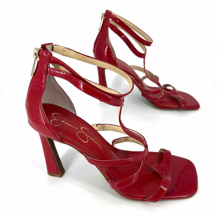 Shoe Size 9 Jessica Simpson Red PATENT Sandals