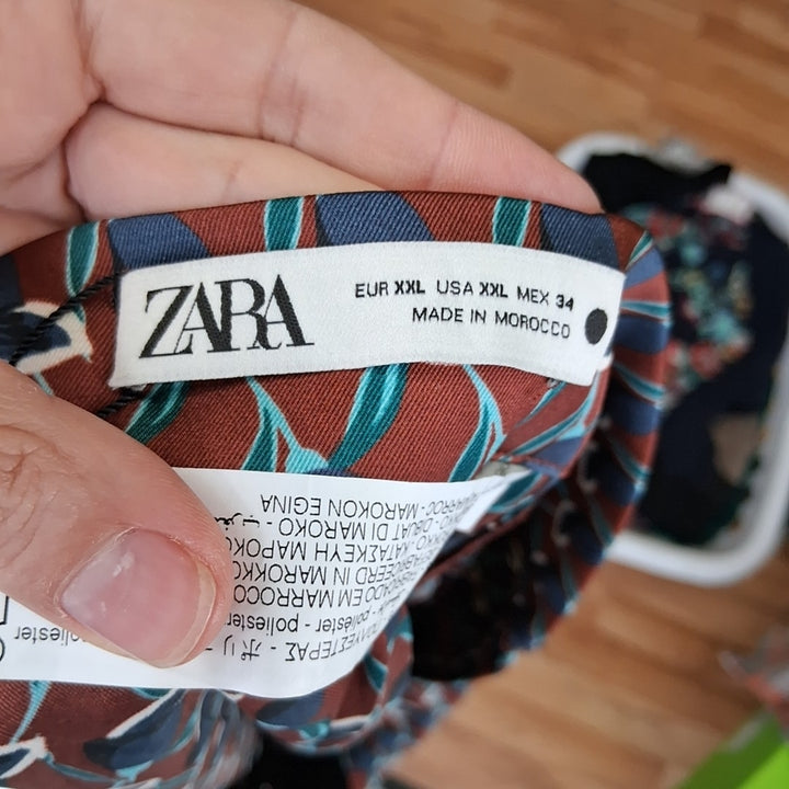 Size XXL ZARA Brown Sateen Skirt