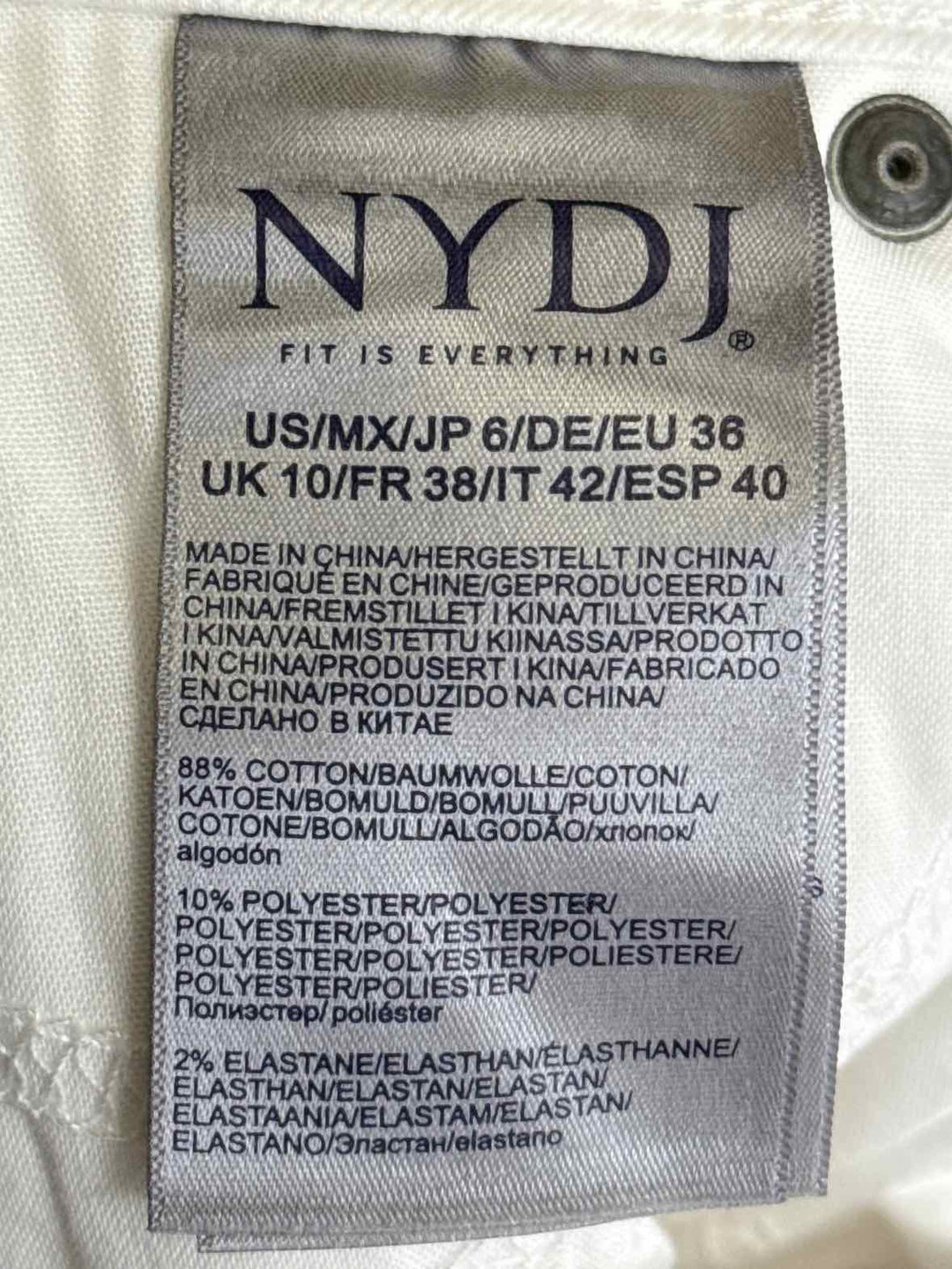 Size 6 NYDJ White Pants