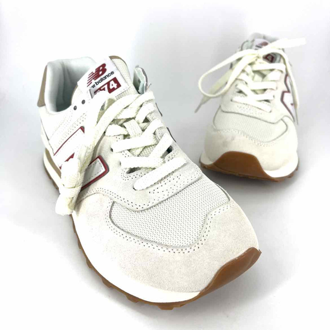 Shoe Size 11 New Balance Cream Mesh Faux Leather Sneakers
