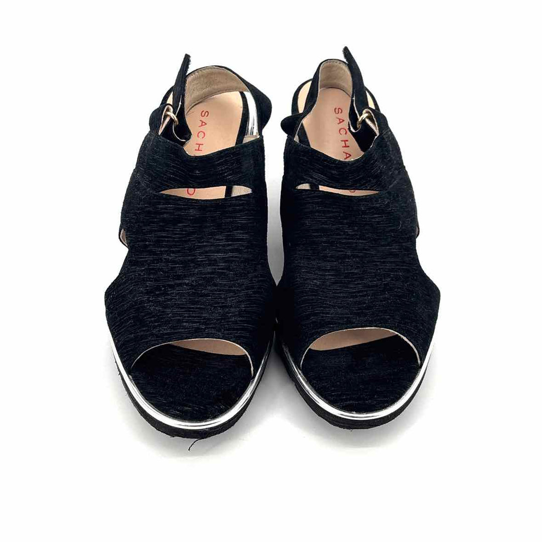 Shoe Size 7 SACHA LONDON Black Wedge