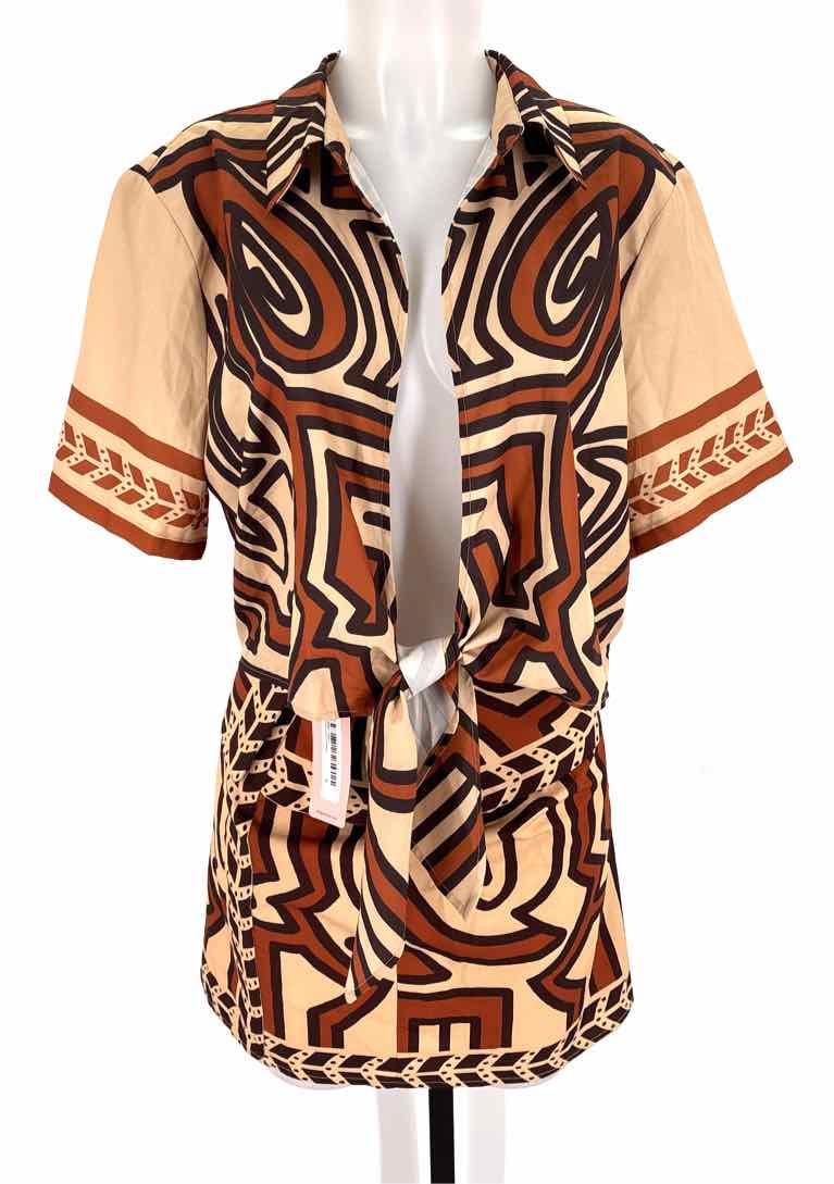 Size L Brown 2 PC Dress