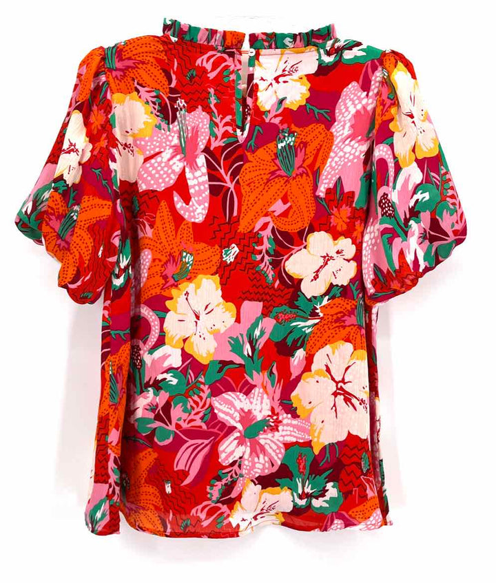 Size L Orange Sateen Shirt