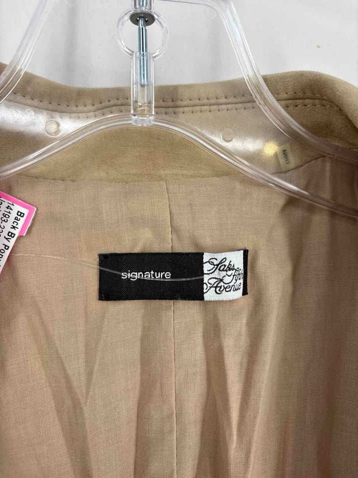 Size S SAKS FIFTH AVENUE Tan Suede Jacket
