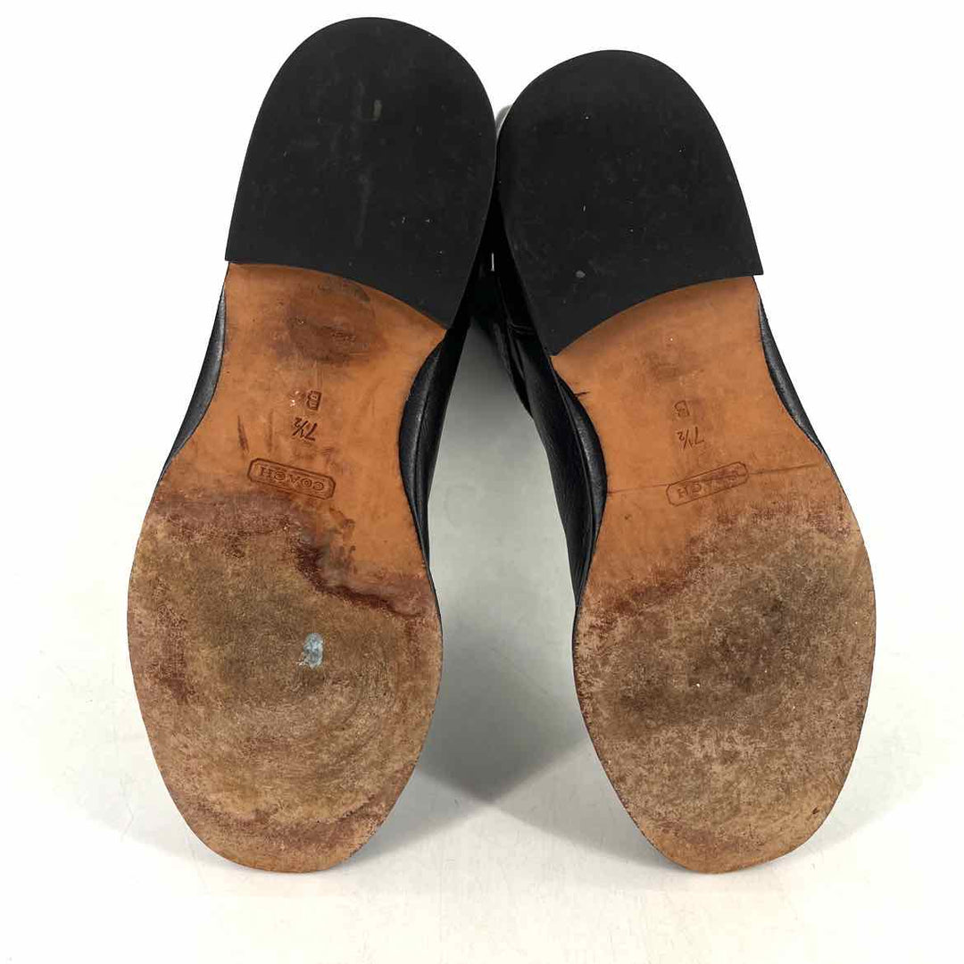 Shoe Size 7.5 Coach Black Leather Boots