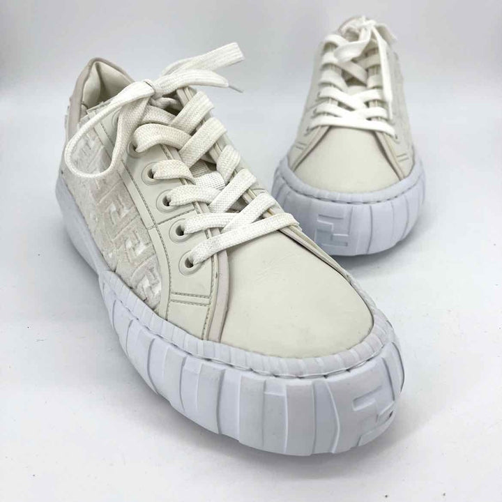 Shoe Size 9 Fendi White Rubber Luxury - Sneakers